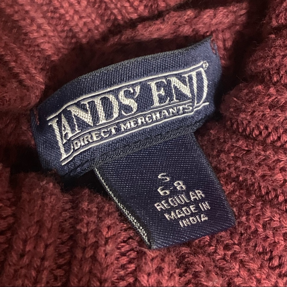 ‘Lands’End’ Maroon/Burgundy Sweater - Picture 7 of 7